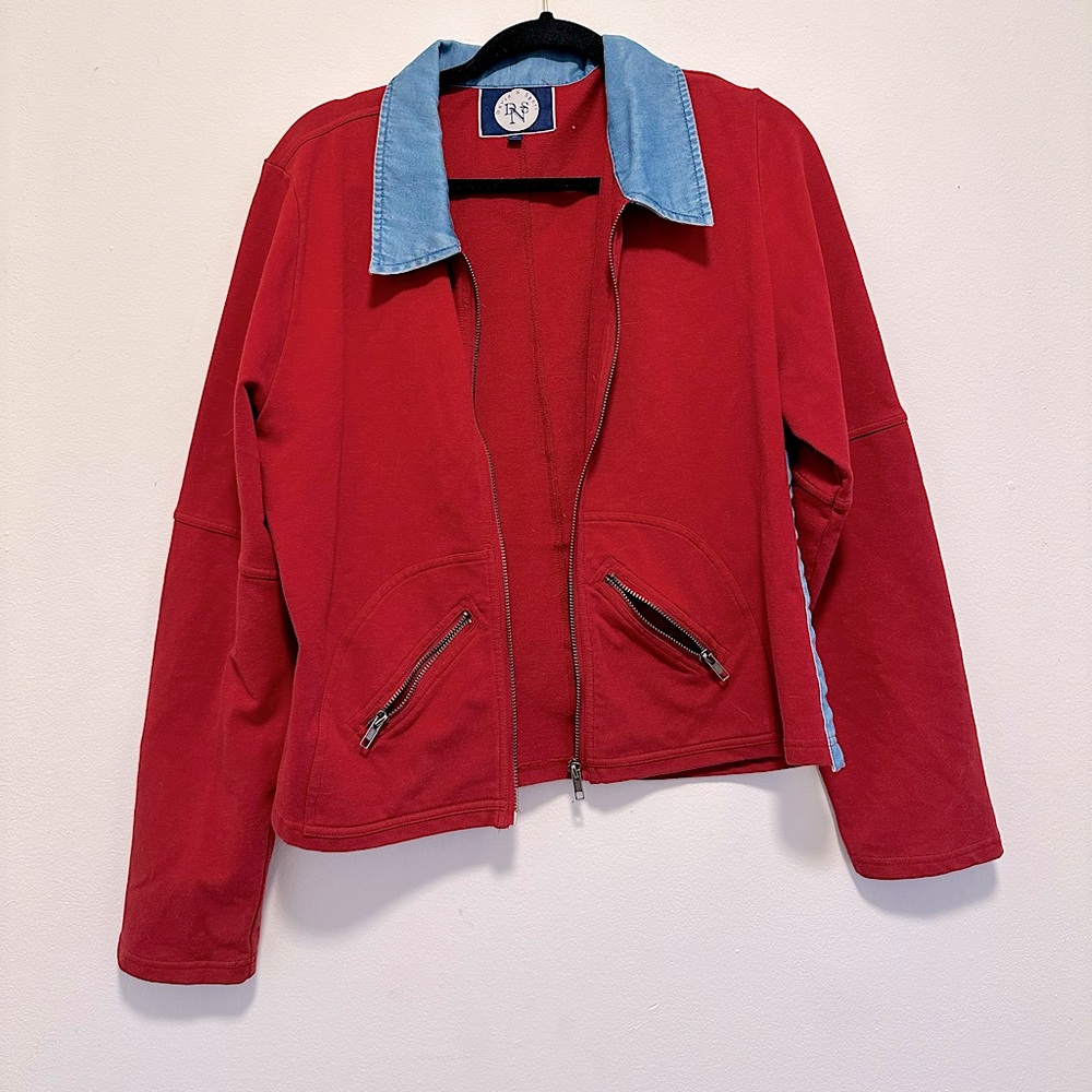 David N Sport Vintage Light Jacket w/ Denim Detail
